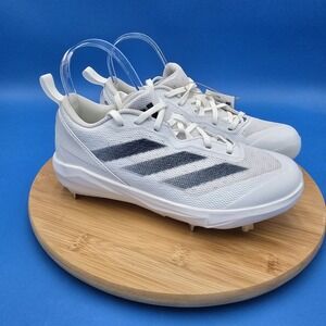Adidas Adizero Instinct Softball Shoes Metal Cleats White Navy Women 6.5 IH3468